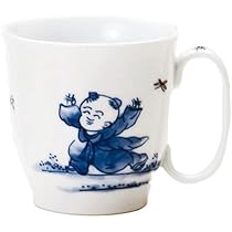 1976 三川内焼　玉泉作　唐子絵マグカップ　未使用 1976 三川内焼 玉泉作 唐子絵マグカップ 未使用